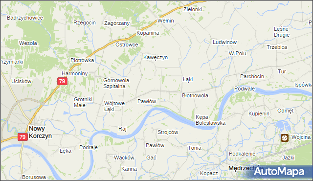 mapa Brzostków, Brzostków na mapie Targeo