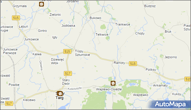 mapa Brzozówka gmina Stary Targ, Brzozówka gmina Stary Targ na mapie Targeo