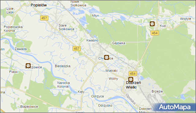 mapa Chróścice, Chróścice na mapie Targeo