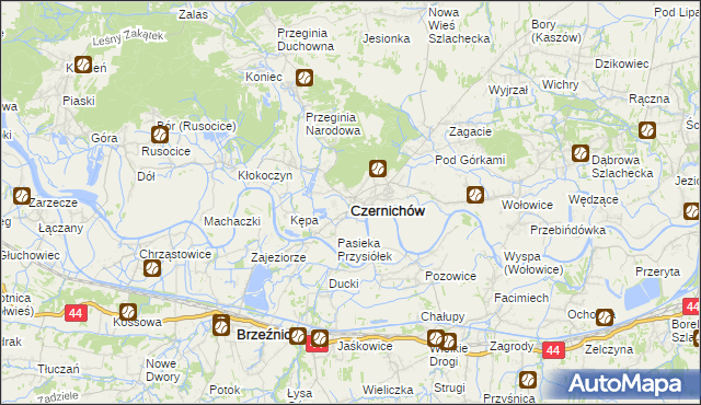 mapa Czernichów powiat krakowski, Czernichów powiat krakowski na mapie Targeo