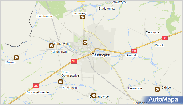 mapa Głubczyce, Głubczyce na mapie Targeo