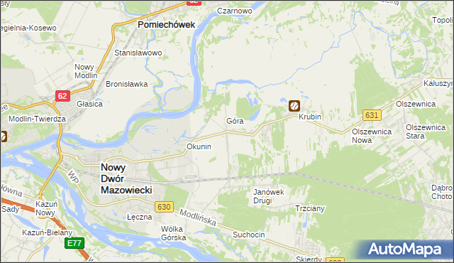 mapa Janówek Pierwszy, Janówek Pierwszy na mapie Targeo