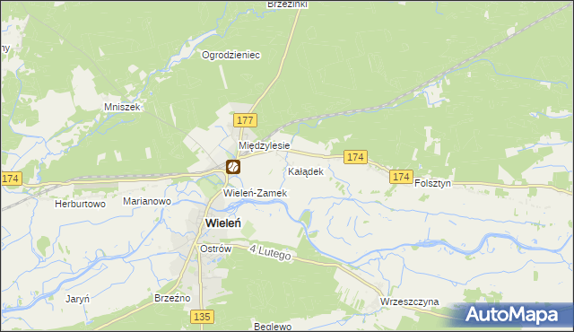 mapa Kałądek, Kałądek na mapie Targeo