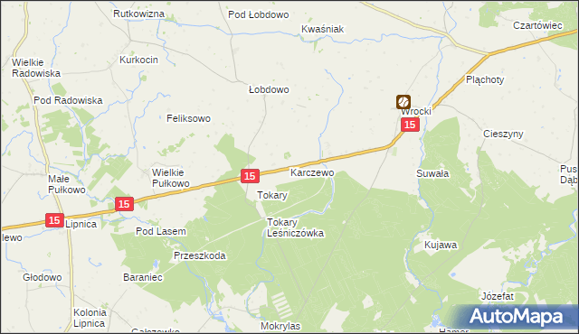 mapa Karczewo gmina Golub-Dobrzyń, Karczewo gmina Golub-Dobrzyń na mapie Targeo
