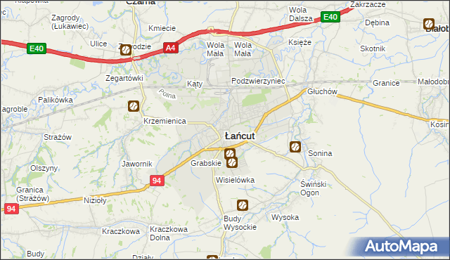 mapa Łańcut, Łańcut na mapie Targeo