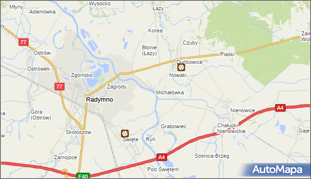 mapa Michałówka gmina Radymno, Michałówka gmina Radymno na mapie Targeo