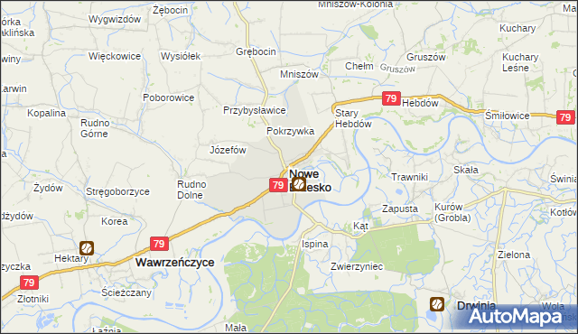 mapa Nowe Brzesko, Nowe Brzesko na mapie Targeo
