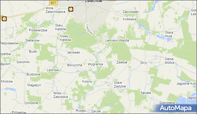 mapa Nowe Zadybie, Nowe Zadybie na mapie Targeo