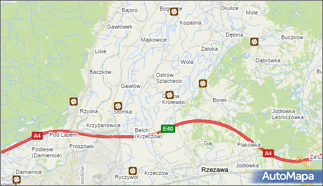 mapa Ostrów Królewski, Ostrów Królewski na mapie Targeo