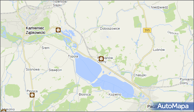 mapa Pomianów Górny, Pomianów Górny na mapie Targeo