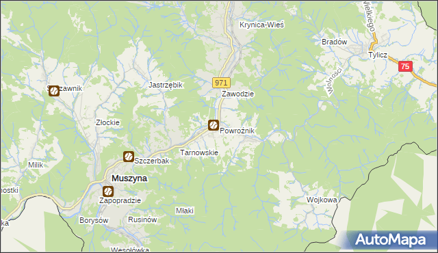 mapa Powroźnik, Powroźnik na mapie Targeo