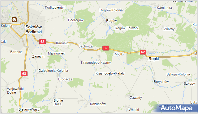 mapa Remiszew Duży, Remiszew Duży na mapie Targeo