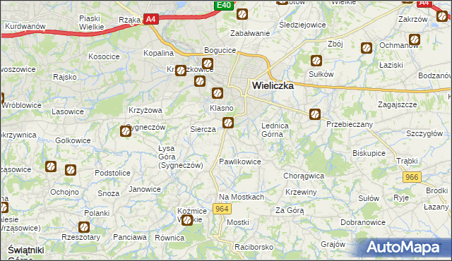 mapa Rożnowa, Rożnowa na mapie Targeo