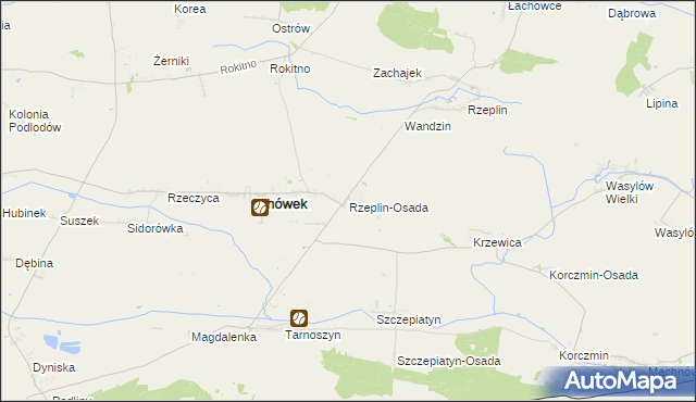 mapa Rzeplin-Osada, Rzeplin-Osada na mapie Targeo