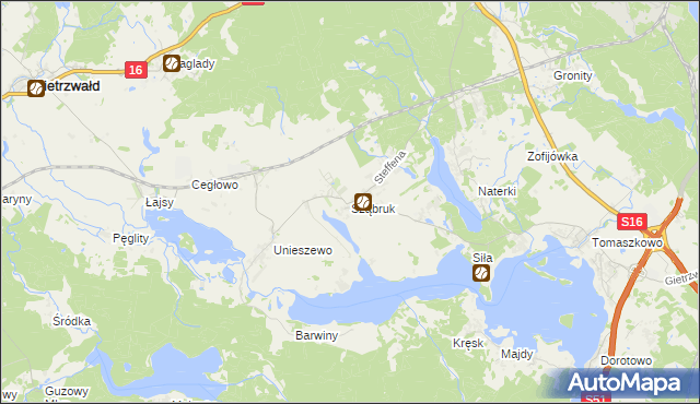 mapa Sząbruk, Sząbruk na mapie Targeo