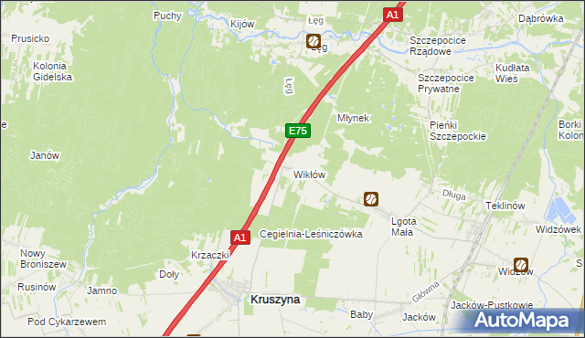 mapa Wikłów, Wikłów na mapie Targeo