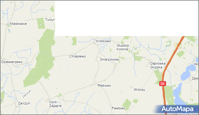 mapa Smarzykowo, Smarzykowo na mapie Targeo