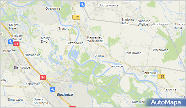 mapa Gajków, Gajków na mapie Targeo