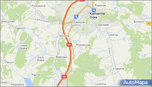 mapa Przedwojów, Przedwojów na mapie Targeo