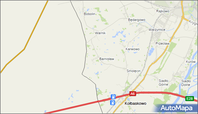 mapa Barnisław, Barnisław na mapie Targeo