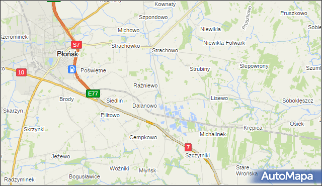 mapa Dalanówek, Dalanówek na mapie Targeo