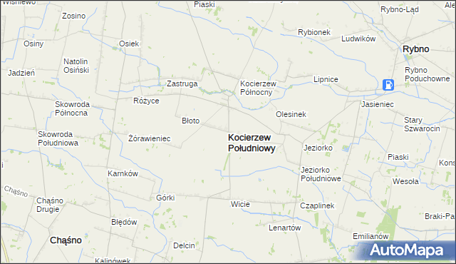 mapa Kocierzew Południowy, Kocierzew Południowy na mapie Targeo
