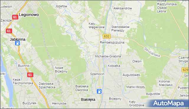 mapa Michałów-Grabina, Michałów-Grabina na mapie Targeo