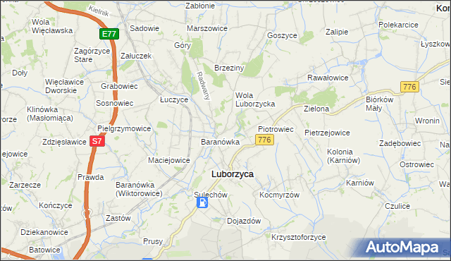 mapa Wysiołek Luborzycki, Wysiołek Luborzycki na mapie Targeo
