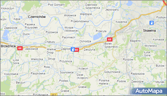 mapa Zelczyna, Zelczyna na mapie Targeo