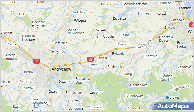 mapa Inwałd, Inwałd na mapie Targeo