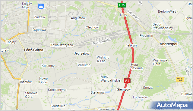 mapa Wiskitno A-Las, Wiskitno A-Las na mapie Targeo