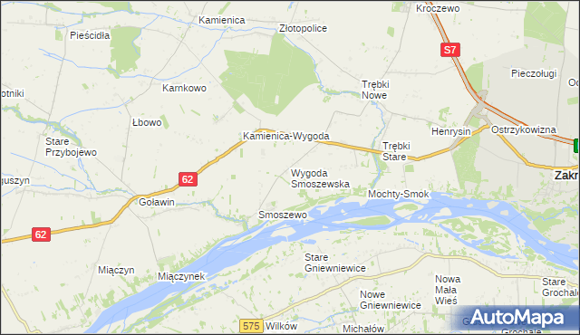 mapa Wygoda Smoszewska, Wygoda Smoszewska na mapie Targeo