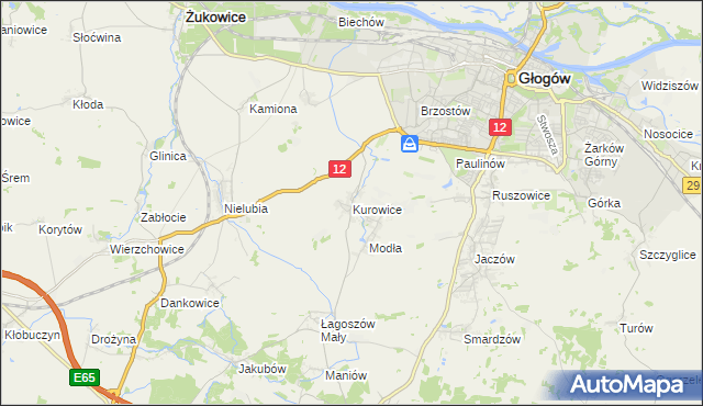 mapa Kurowice gmina Jerzmanowa, Kurowice gmina Jerzmanowa na mapie Targeo