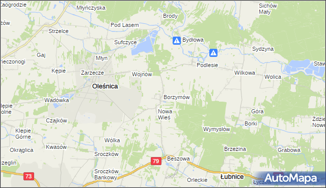 mapa Borzymów, Borzymów na mapie Targeo