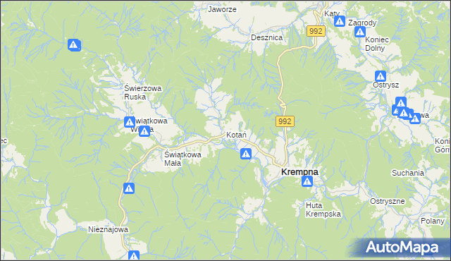 mapa Kotań, Kotań na mapie Targeo