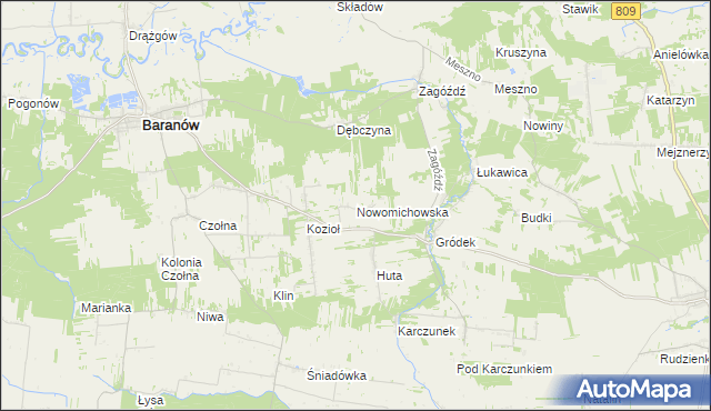 mapa Nowomichowska, Nowomichowska na mapie Targeo