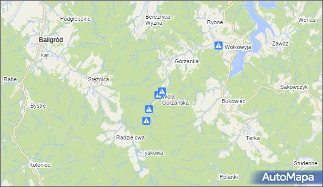 mapa Wola Górzańska, Wola Górzańska na mapie Targeo