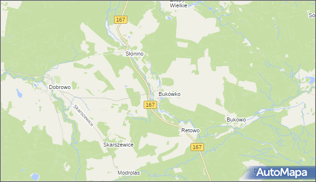 mapa Bukówko, Bukówko na mapie Targeo