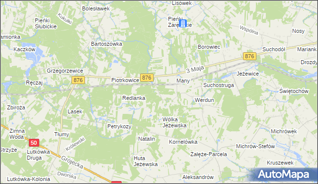 mapa Julianów gmina Tarczyn, Julianów gmina Tarczyn na mapie Targeo