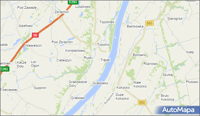 mapa Trępel, Trępel na mapie Targeo