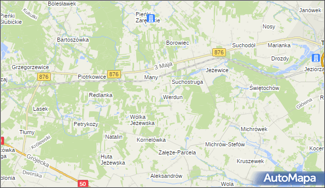 mapa Werdun, Werdun na mapie Targeo