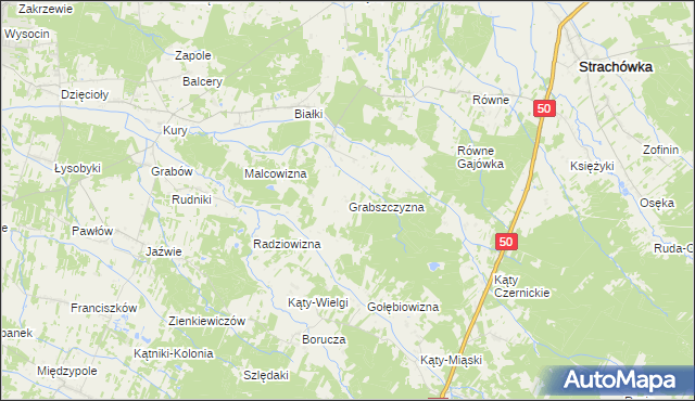 mapa Grabszczyzna, Grabszczyzna na mapie Targeo