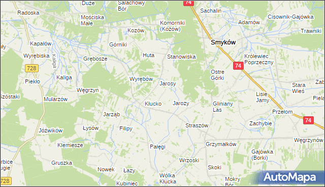 mapa Kłucko-Kolonia, Kłucko-Kolonia na mapie Targeo