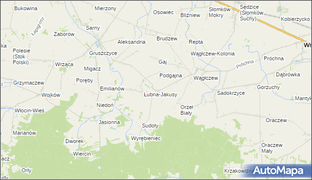 mapa Łubna-Jarosłaj, Łubna-Jarosłaj na mapie Targeo