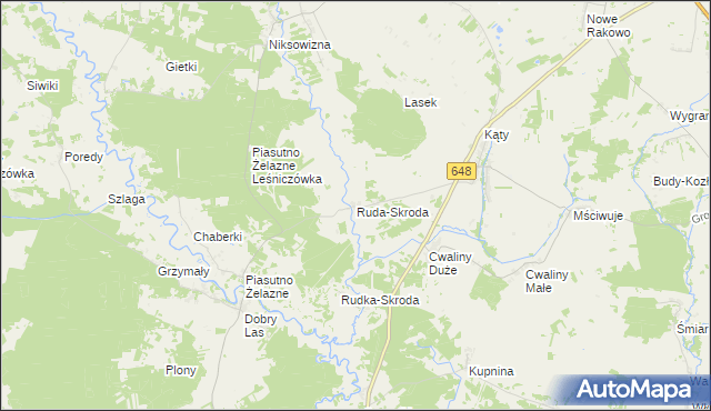 mapa Ruda-Skroda, Ruda-Skroda na mapie Targeo