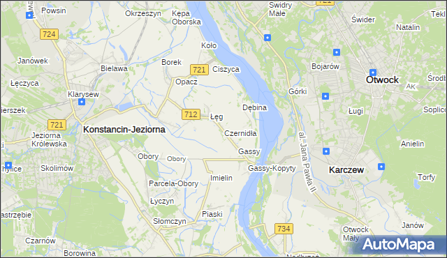 mapa Czernidła, Czernidła na mapie Targeo