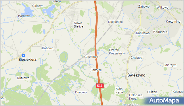 mapa Kłokęcin, Kłokęcin na mapie Targeo