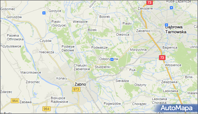 mapa Odporyszów, Odporyszów na mapie Targeo