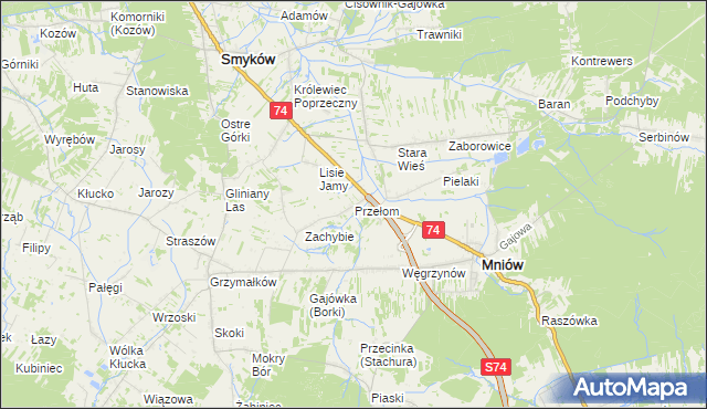 mapa Przełom, Przełom na mapie Targeo