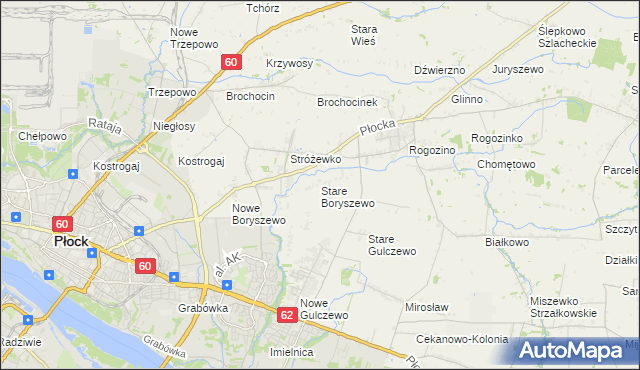 mapa Stare Boryszewo, Stare Boryszewo na mapie Targeo